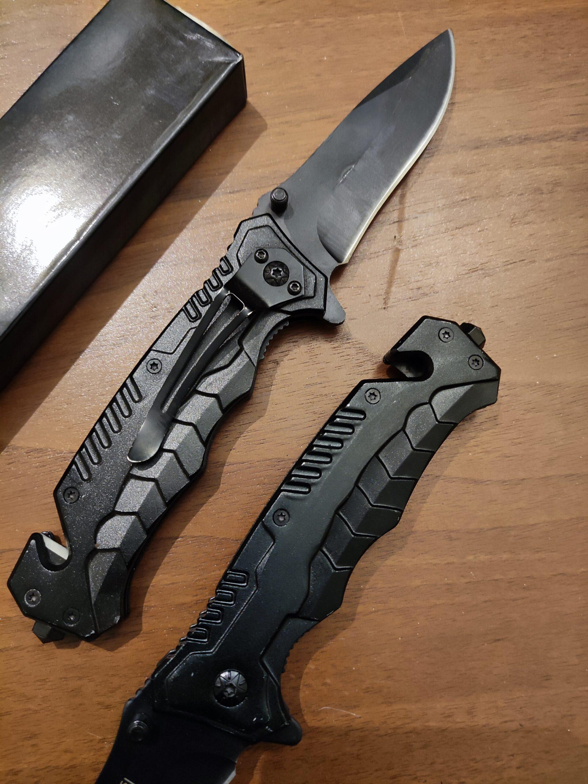 Boker Black folding Knife Pocket Knife Flip Open Blade 3.5 inch Overall 8 inch - Image 3