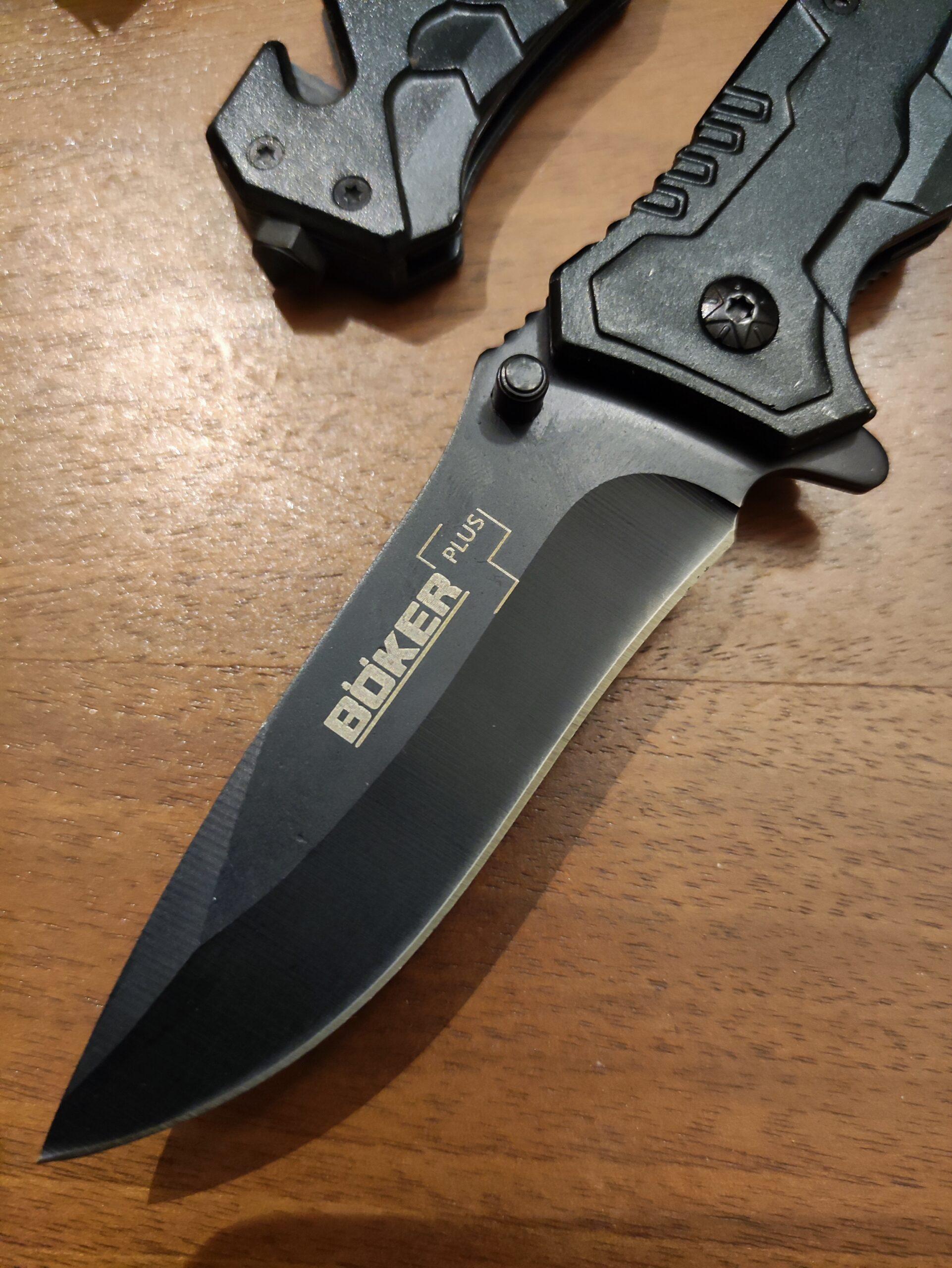 Boker Black folding Knife Pocket Knife Flip Open Blade 3.5 inch Overall 8 inch - Image 2