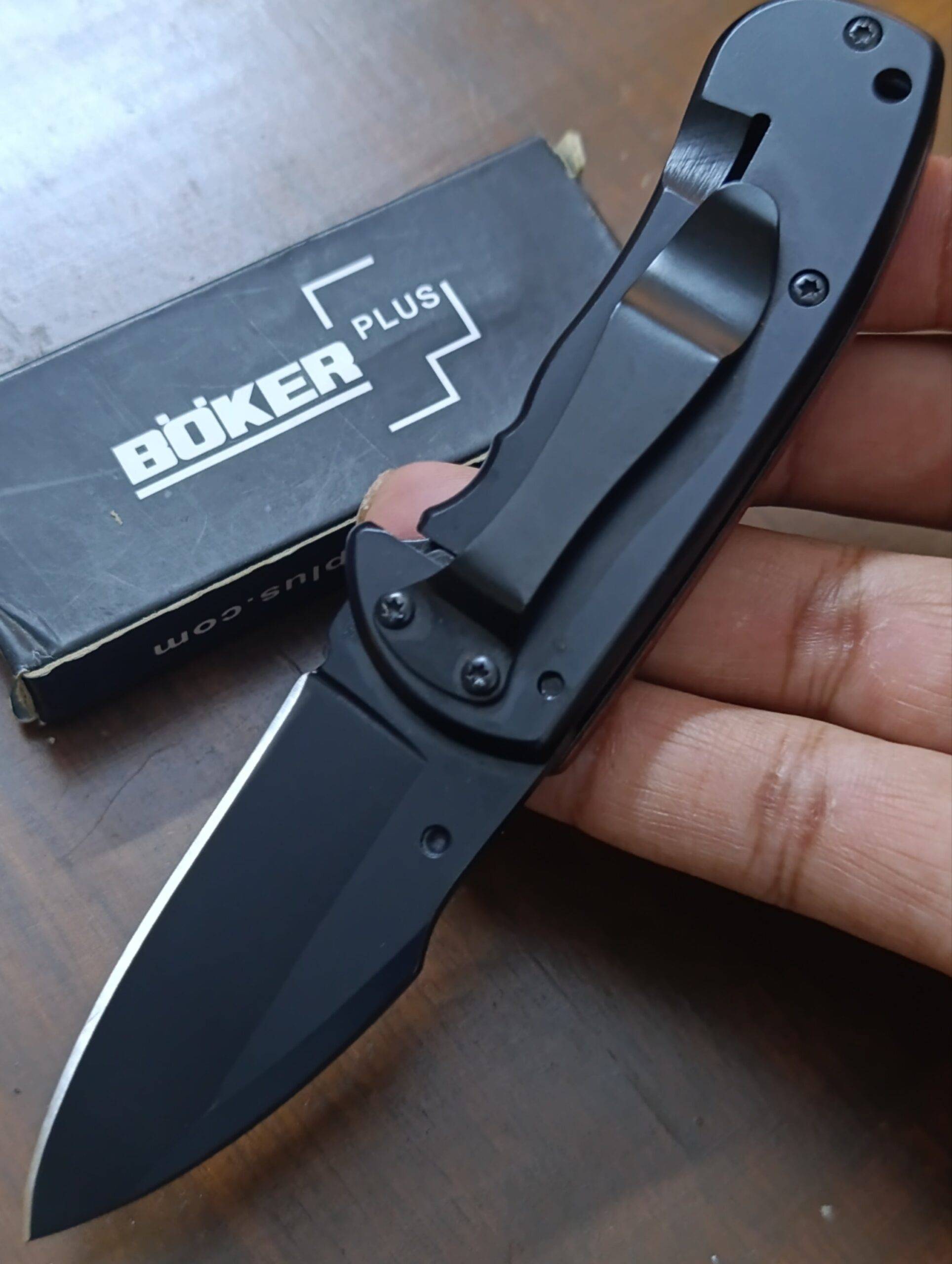 Boker DA66 Black Wooden Grip Mini Pocket Knife EDC Carry Self Defense Safety - Image 2